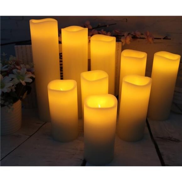 New Flameless Candles Battery Operated Candles Real Wax Pillar LED Candles - Picture 3 of 7